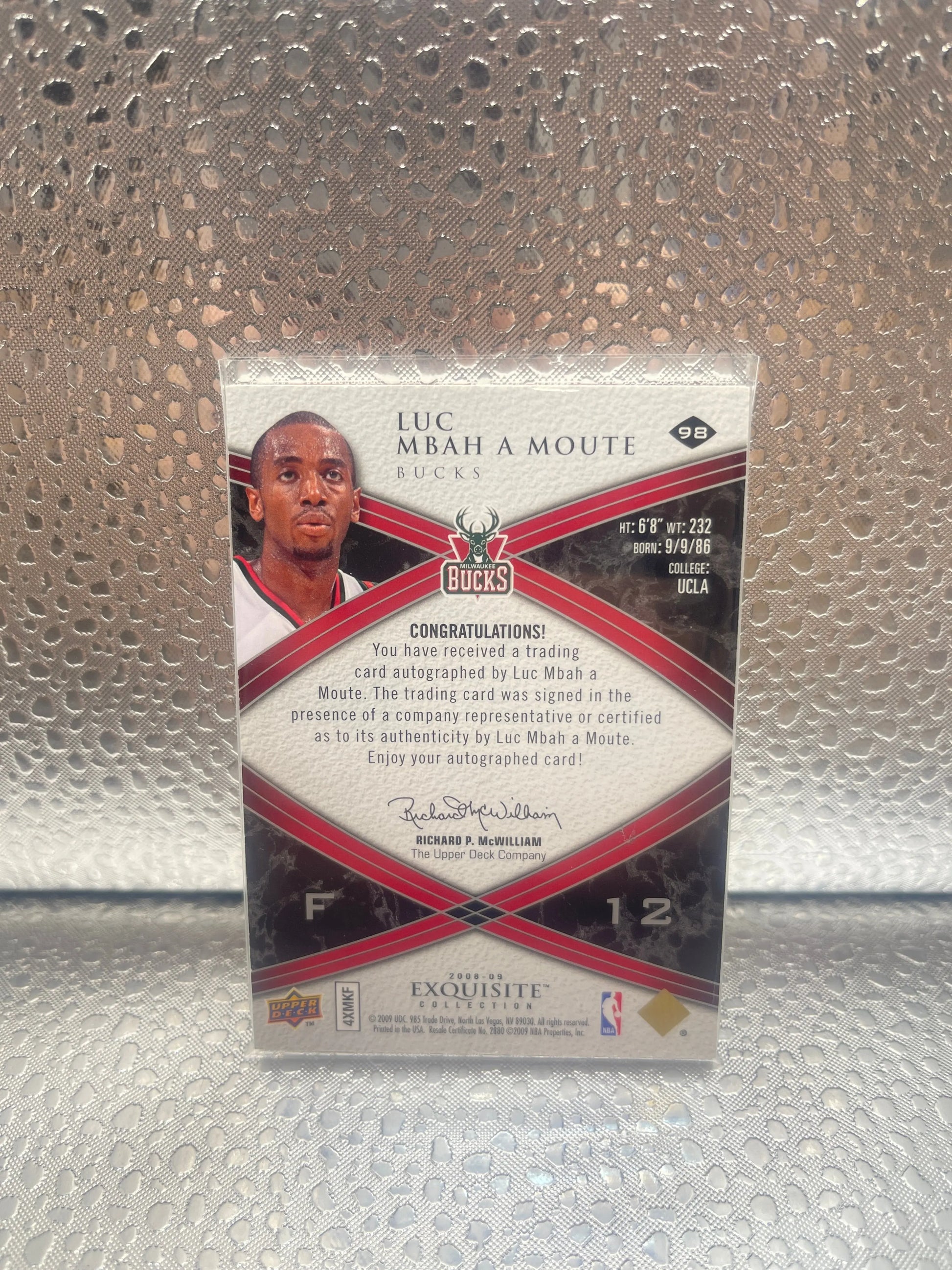2008-09 Exquisite Collection Luc Mbaha Moute Rookie Auto /99 FRENLY BRICKS - Open 7 Days