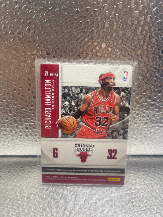 2015-16 Panini Threads Basketball Signatures Richard Hamilton Auto Patch 18/35 FRENLY BRICKS - Open 7 Days
