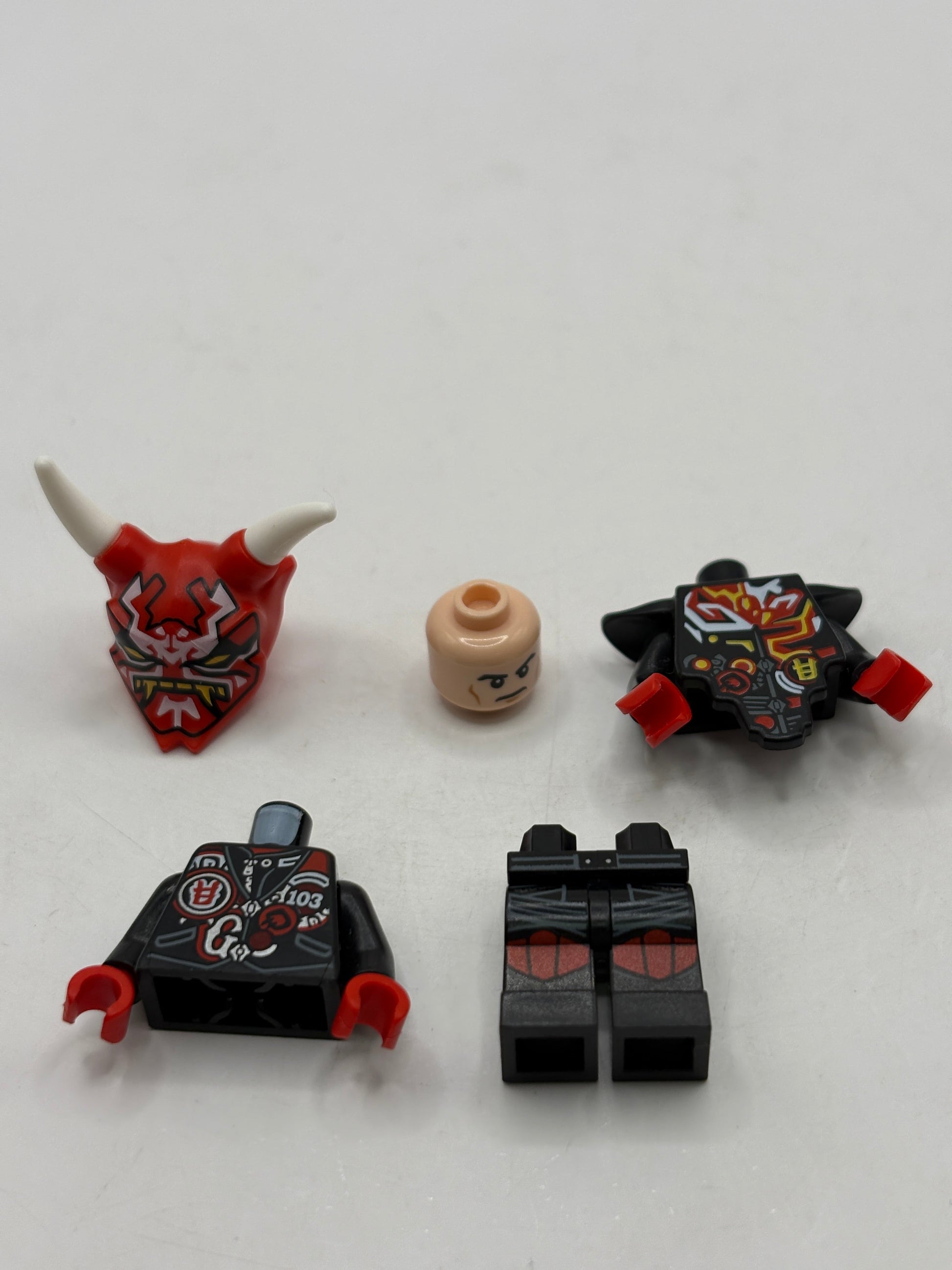 Lego Ninjago - Mr E with Oni Mask Minifigure NJ0385 *Wrong Head* FRENLY BRICKS - Open 7 Days