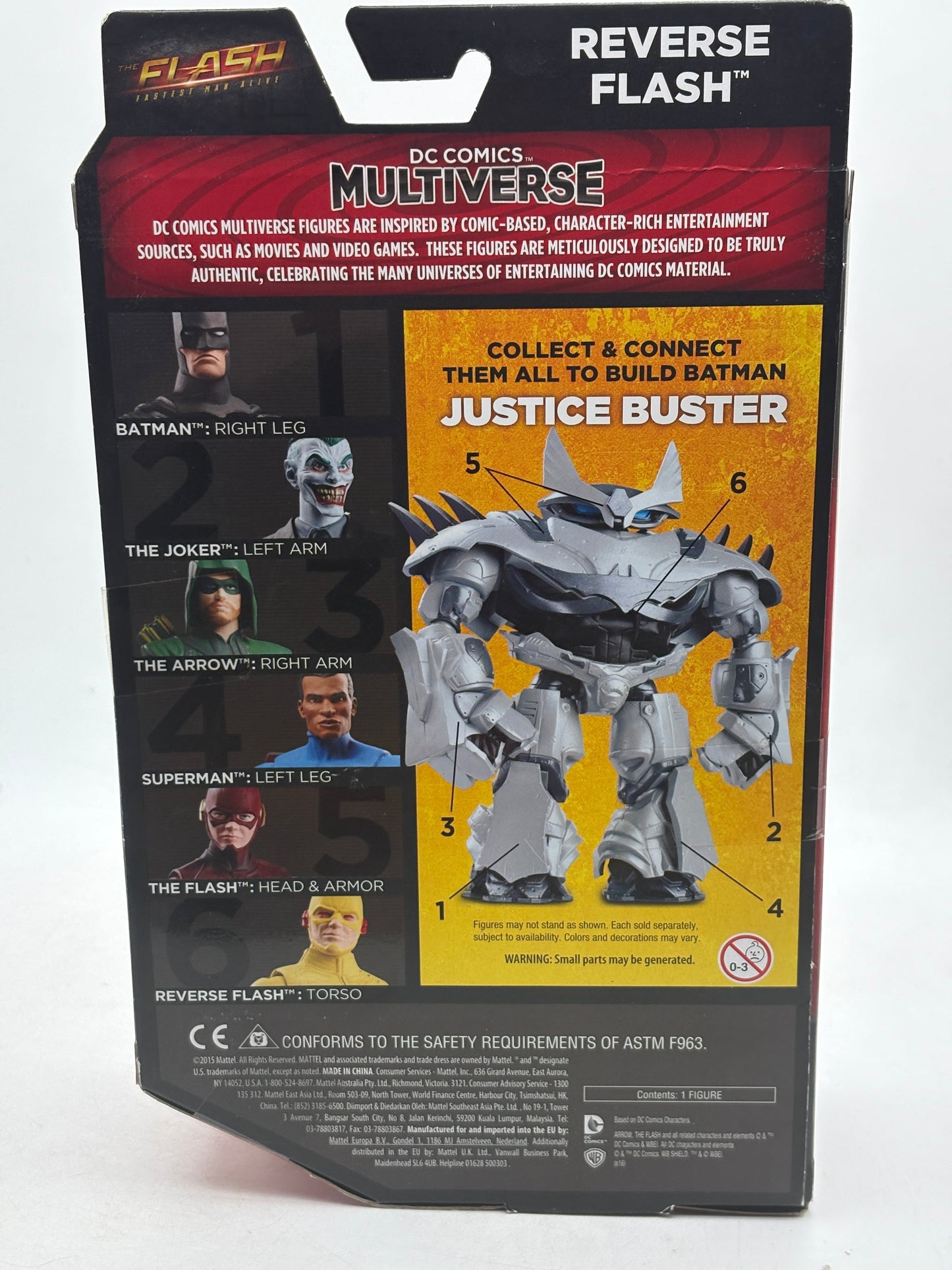 DC Comics Multiverse REVERSE FLASH TV Series  Figure 6"  NEW MATTEL FRENLY BRICKS - Open 7 Days