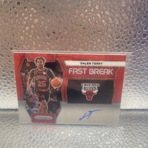 2023-24 Panini Prizm Basketball Dalen Terry Red Disco Fast Break Autographs /99 Nm FRENLY BRICKS - Open 7 Days