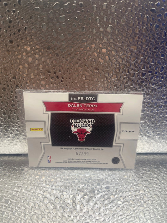 2023-24 Panini Prizm Basketball Dalen Terry Red Disco Fast Break Autographs /99 Nm FRENLY BRICKS - Open 7 Days