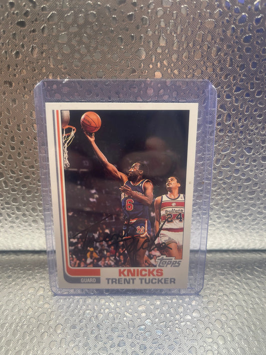Trent Tucker Topps Archive 1993 Autograph Card FRENLY BRICKS - Open 7 Days