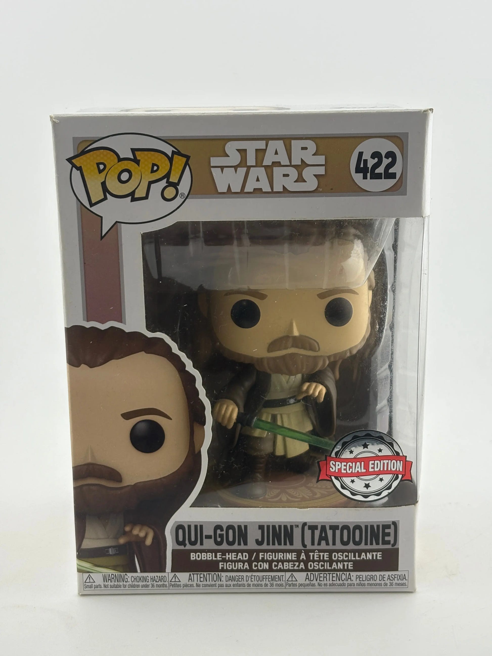 Funko POP! Star Wars #422 Qui-Gon Jinn (Tatooine) Special Edition FRENLY BRICKS - Open 7 Days image 1