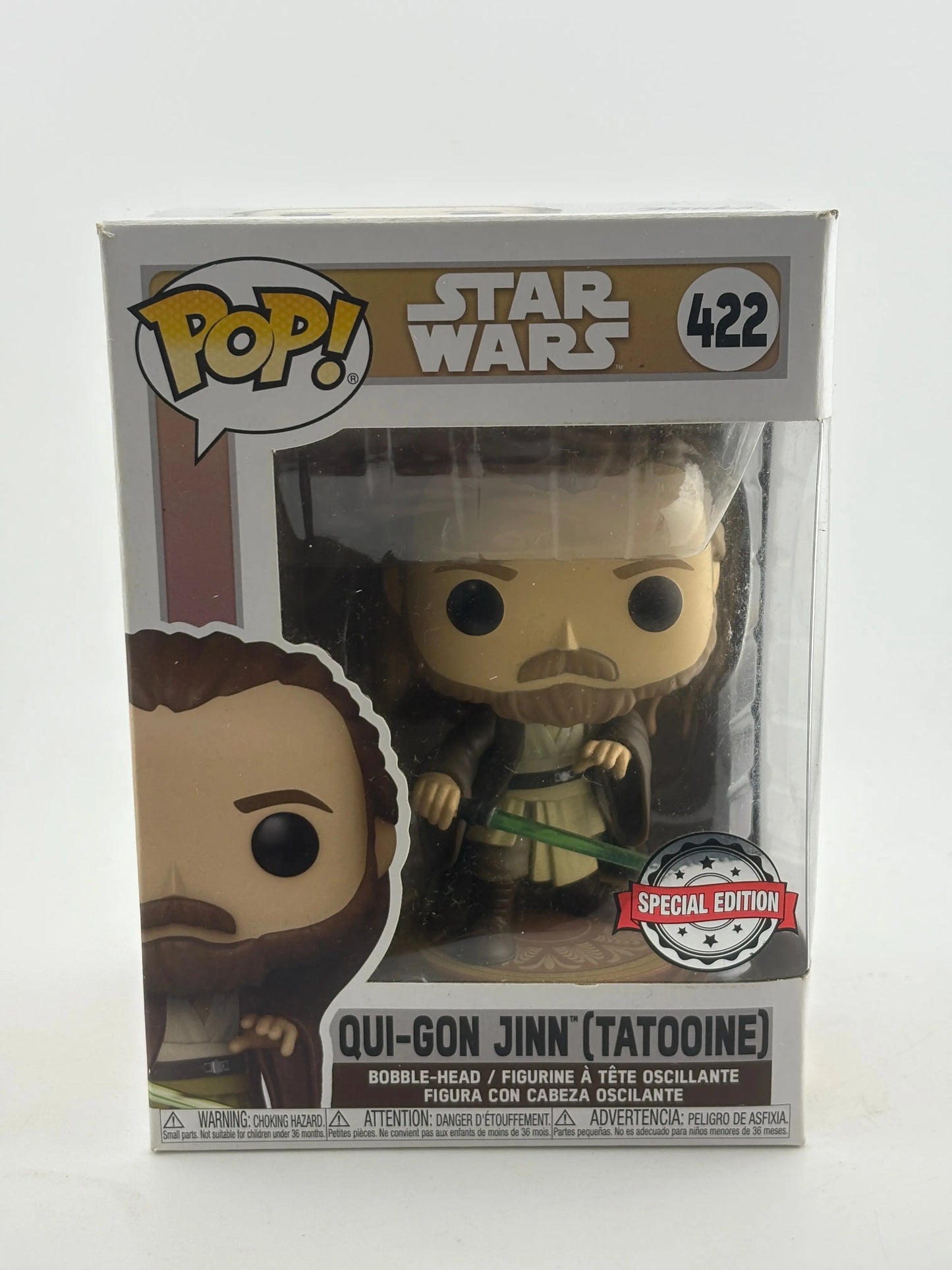 Funko POP! Star Wars #422 Qui-Gon Jinn (Tatooine) Special Edition FRENLY BRICKS - Open 7 Days