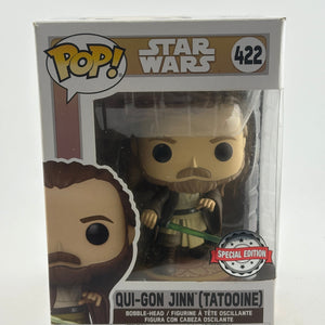 Funko POP! Star Wars #422 Qui-Gon Jinn (Tatooine) Special Edition FRENLY BRICKS - Open 7 Days