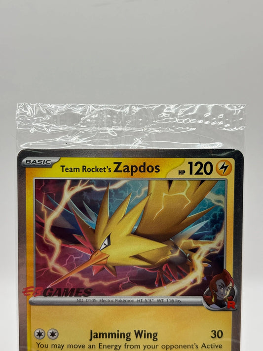 Pokemon TCG Destined Rivals - Team Rocket’s Zapdos 070/182 EB Games Promo Sealed FRENLY BRICKS - Open 7 Days