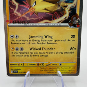 Pokemon TCG Destined Rivals - Team Rocket’s Zapdos 070/182 EB Games Promo Sealed FRENLY BRICKS - Open 7 Days