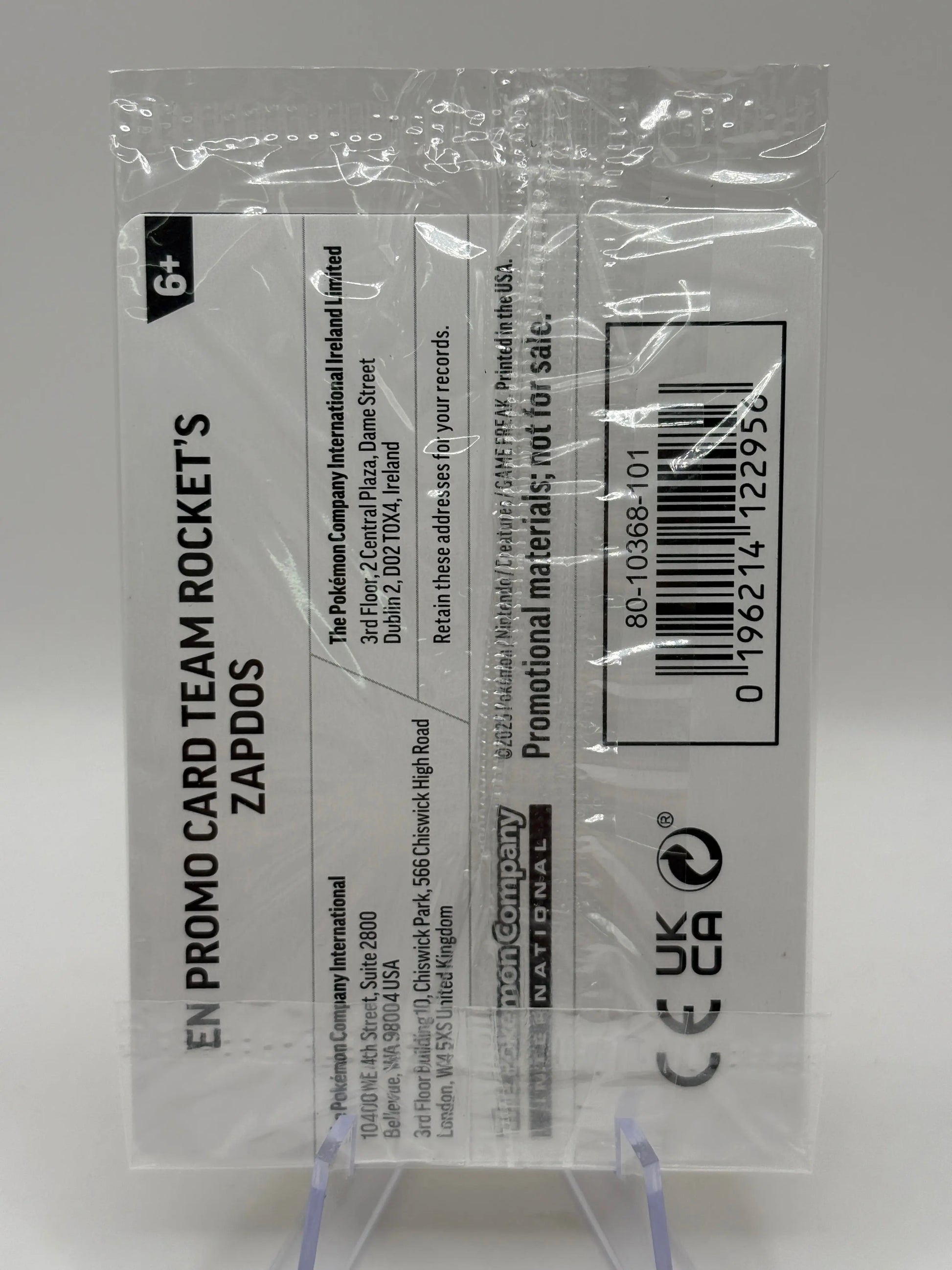 Pokemon TCG Destined Rivals - Team Rocket’s Zapdos 070/182 EB Games Promo Sealed FRENLY BRICKS - Open 7 Days