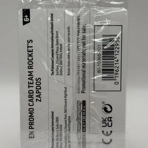 Pokemon TCG Destined Rivals - Team Rocket’s Zapdos 070/182 EB Games Promo Sealed FRENLY BRICKS - Open 7 Days
