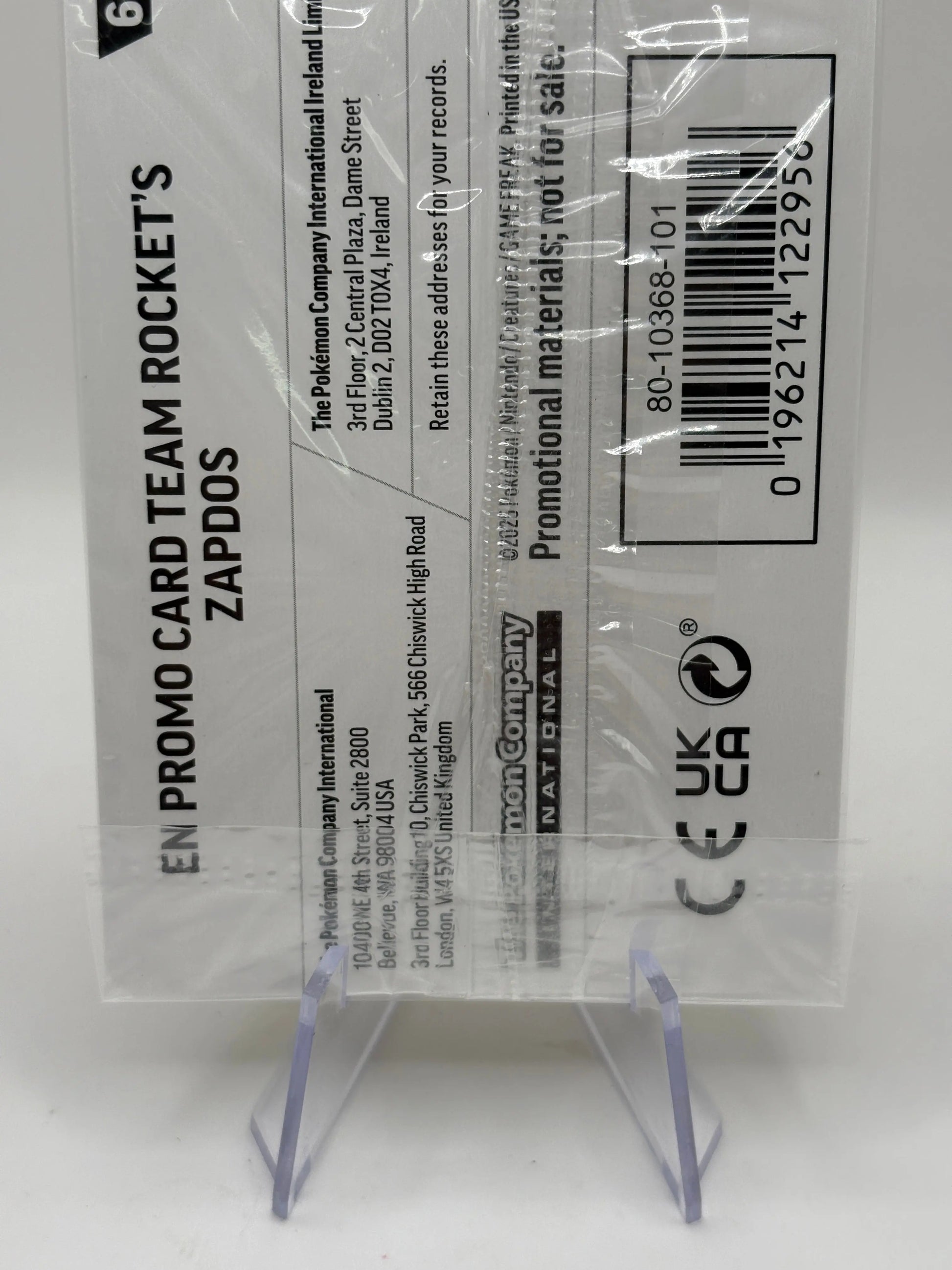 Pokemon TCG Destined Rivals - Team Rocket’s Zapdos 070/182 EB Games Promo Sealed FRENLY BRICKS - Open 7 Days