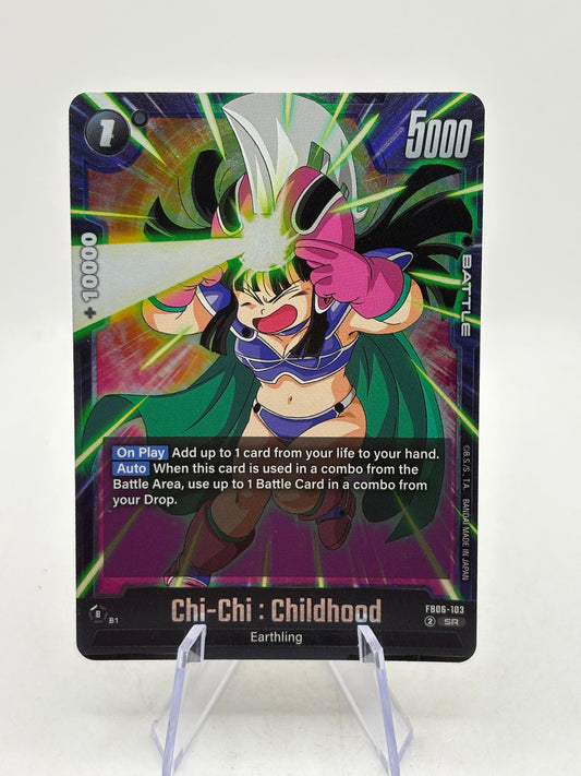 Dragon Ball Super Fusion World - Chi-Chi : Childhood FB06-103 SR LP FRENLY BRICKS - Open 7 Days