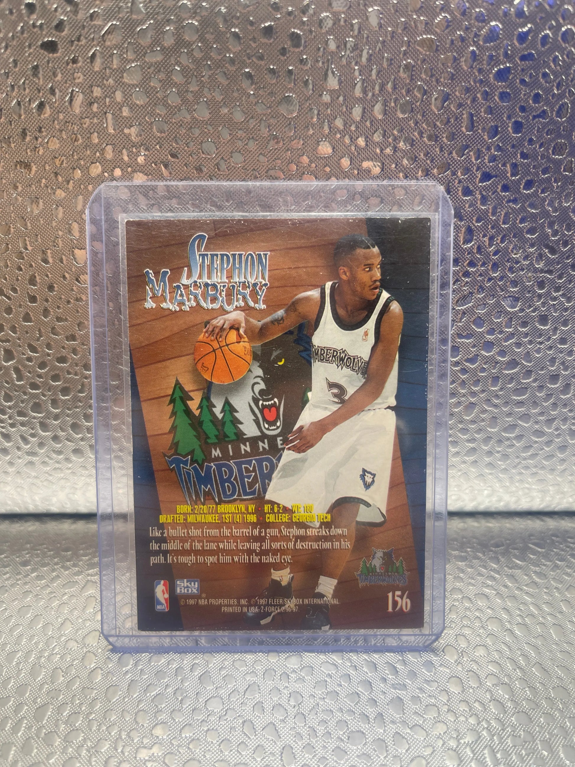 1996-97 Skybox Z Force Stephon Marbury Rookie RC #156 Nm FRENLY BRICKS - Open 7 Days