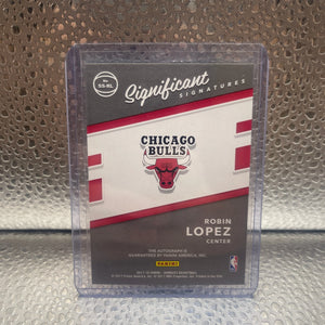 17-18 Donruss Significant Signatures #45 - Robin Lopez  - Chicago Bulls FRENLY BRICKS - Open 7 Days