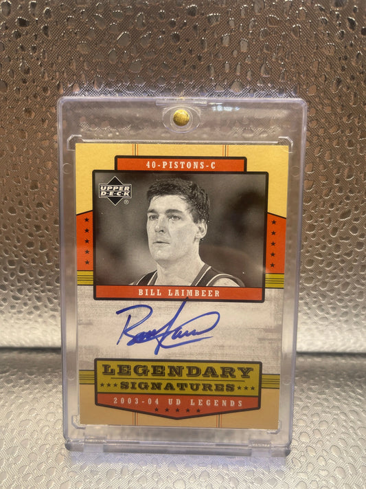 2003-04 UD Legends Legendary Signatures Autograph #LS-BL Bill Laimbeer FRENLY BRICKS - Open 7 Days