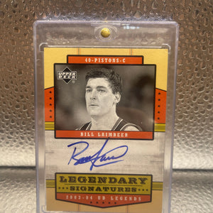 2003-04 UD Legends Legendary Signatures Autograph #LS-BL Bill Laimbeer FRENLY BRICKS - Open 7 Days