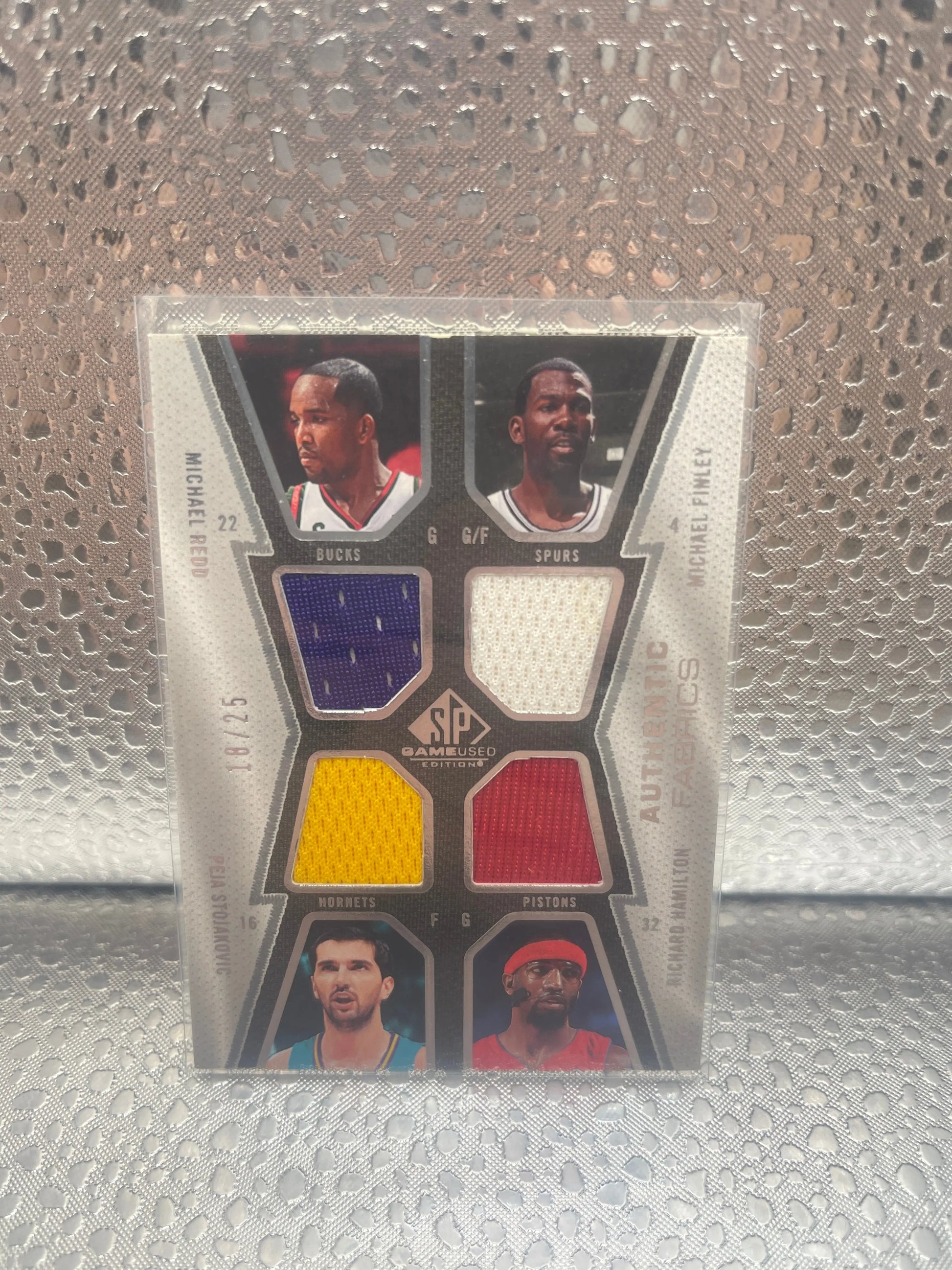 2007-08 NBA SP Game Used Authentic Fabrics Peja Stoijakovoc / michael redd / michael finley / richard hamilton /25 FRENLY BRICKS - Open 7 Days