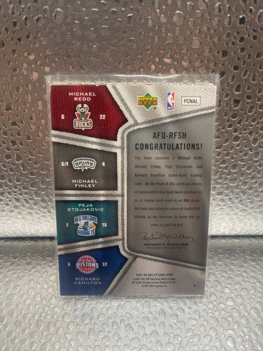 2007-08 NBA SP Game Used Authentic Fabrics Peja Stoijakovoc / michael redd / michael finley / richard hamilton /25 FRENLY BRICKS - Open 7 Days
