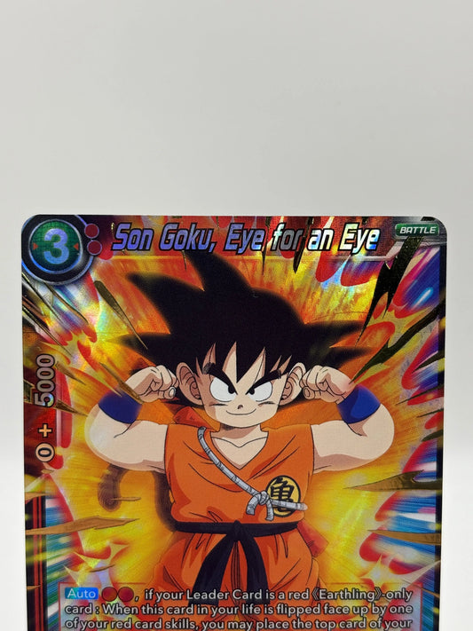 Dragon Ball Super Card Game - Son Goku, Eye for an Eye BT12-005 SR FRENLY BRICKS - Open 7 Days
