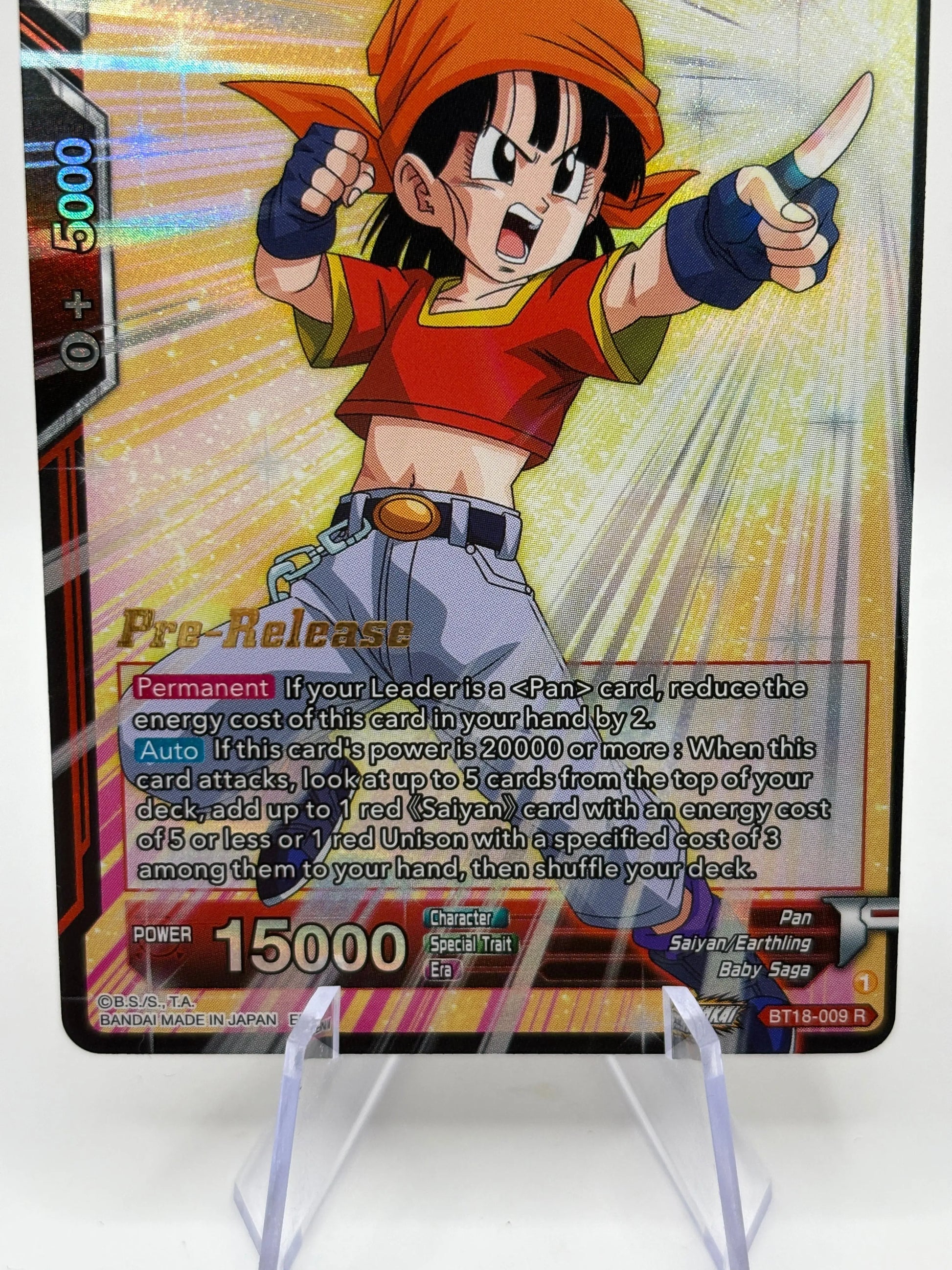 Dragon Ball Super Card Game - Pan, United Emotion BT18-009 R Pre-Release FRENLY BRICKS - Open 7 Days