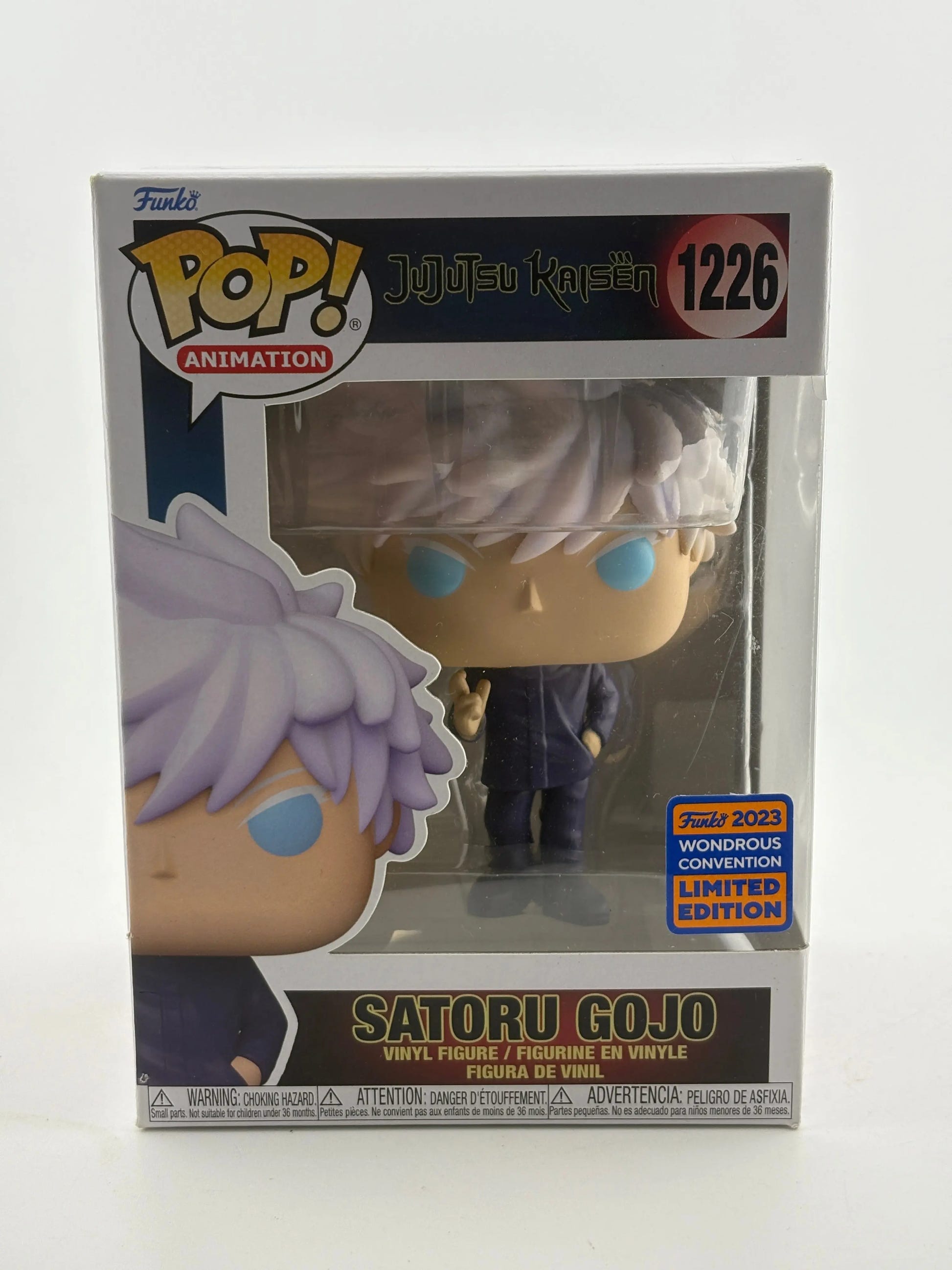 Funko POP! Animation Jujutsu Kaisen #1226 Satoru Gojo 2023 Wondrous Convention FRENLY BRICKS - Open 7 Days image 1
