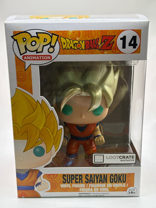 Funko POP! Animation Dragon Ball Z #14 Super Saiyan Goku Loot Crate Exclusive FRENLY BRICKS - Open 7 Days