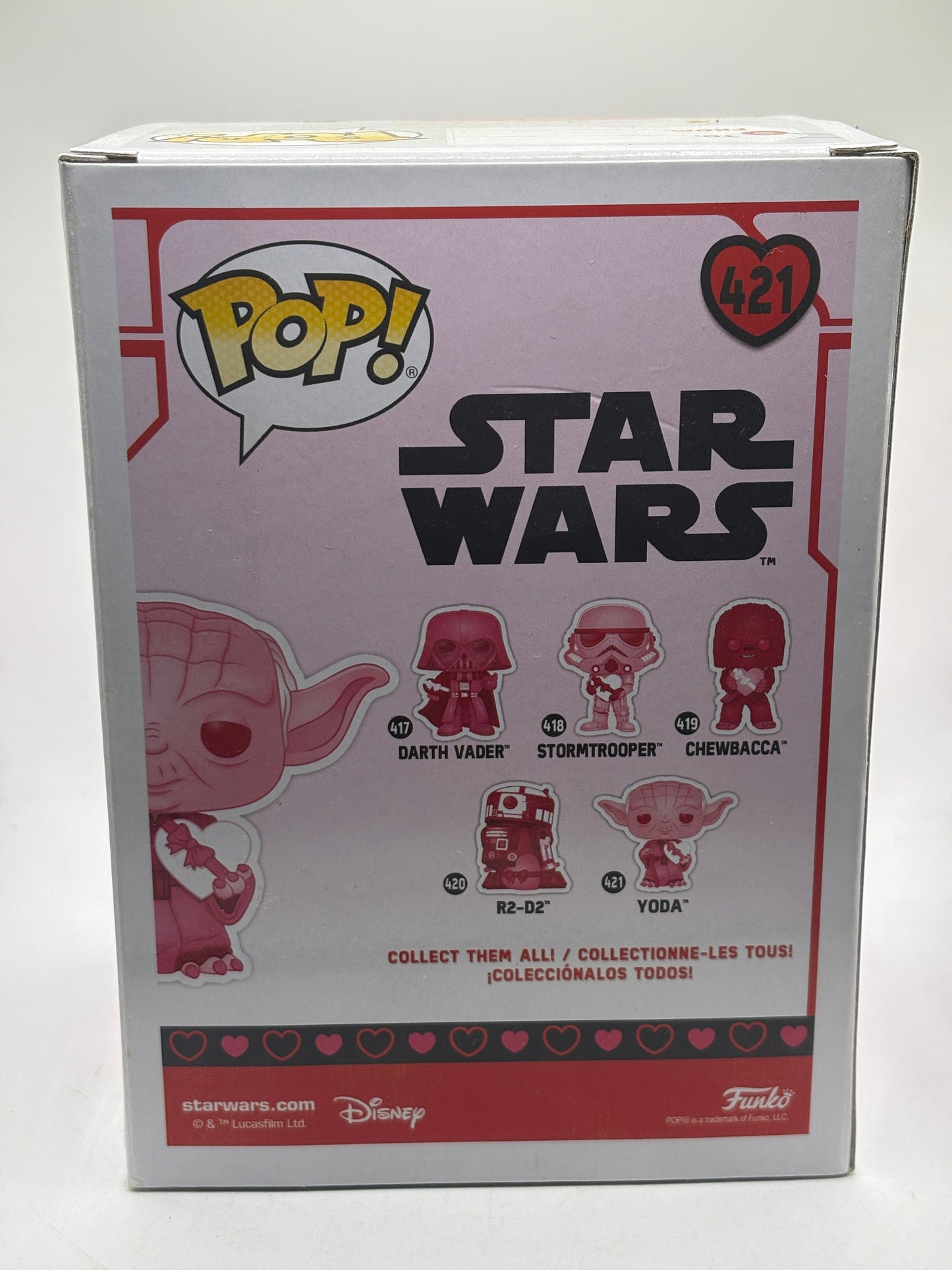 Funko POP! Star Wars Valentines #421 Yoda Bobble-Head FRENLY BRICKS - Open 7 Days