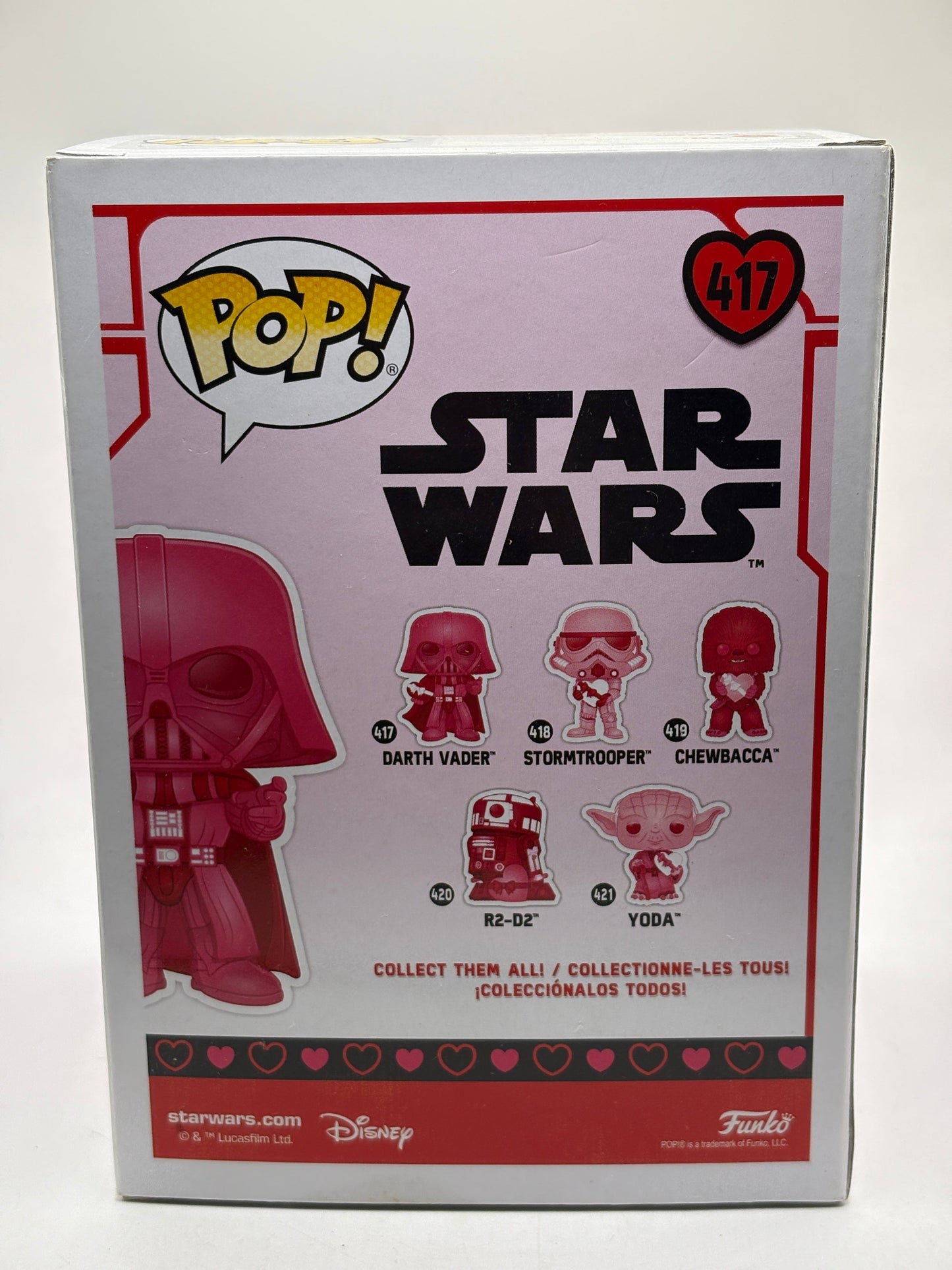 Funko POP! Star Wars Valentines #417 Darth Vader Bobble-Head FRENLY BRICKS - Open 7 Days