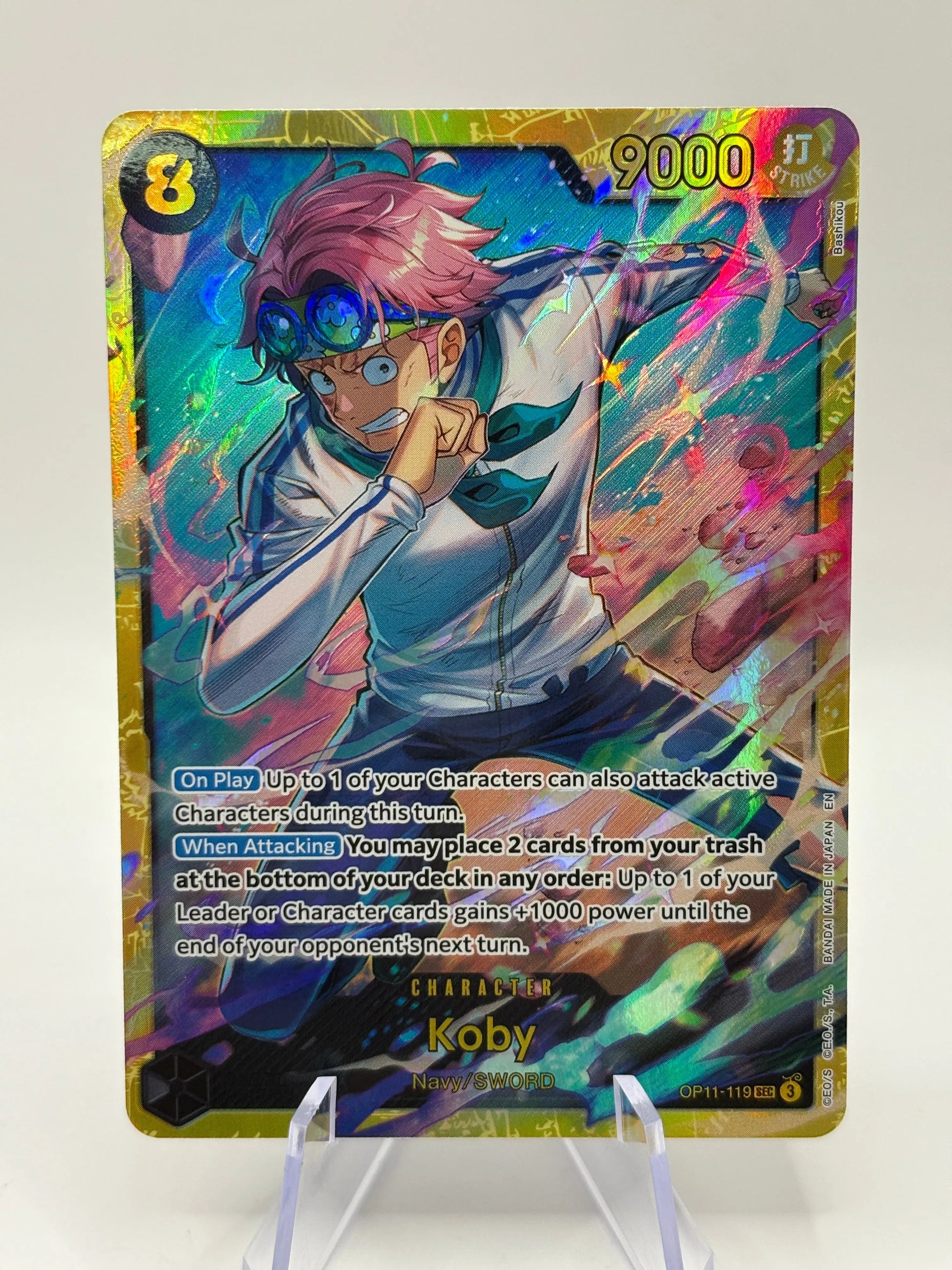 One Piece TCG - Koby OP11-119 Secret Rare A First of Divine Speed NM FRENLY BRICKS - Open 7 Days