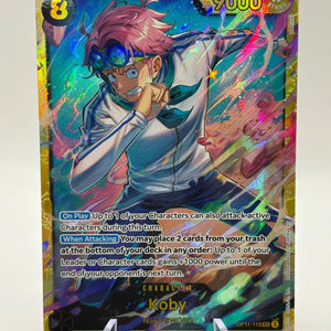 One Piece TCG - Koby OP11-119 Secret Rare A First of Divine Speed NM FRENLY BRICKS - Open 7 Days