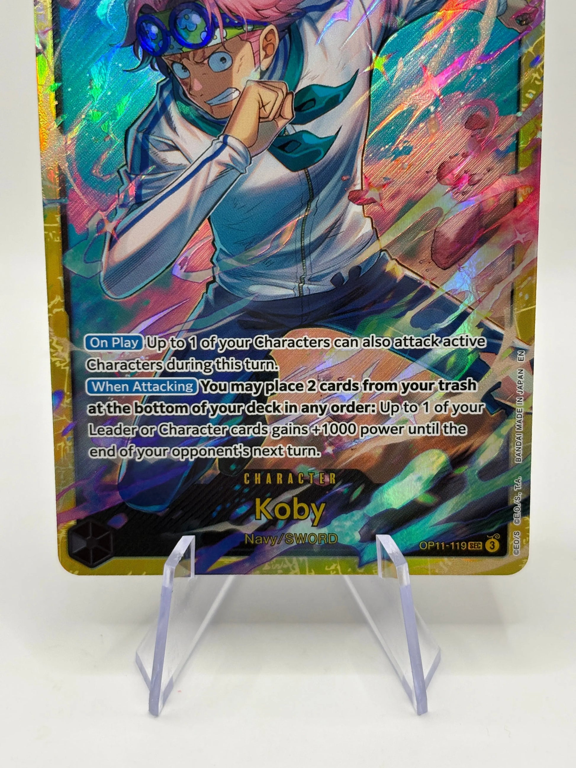 One Piece TCG - Koby OP11-119 Secret Rare A First of Divine Speed NM FRENLY BRICKS - Open 7 Days