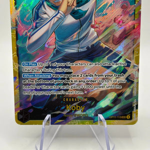 One Piece TCG - Koby OP11-119 Secret Rare A First of Divine Speed NM FRENLY BRICKS - Open 7 Days