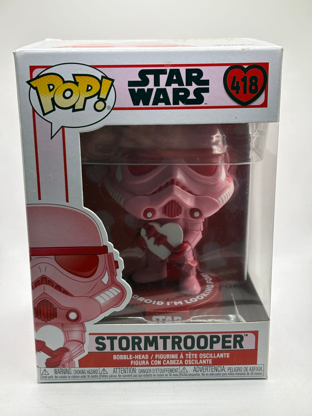 Funko POP! Star Wars Valentines #418 Stormtrooper Bobble-Head image 1