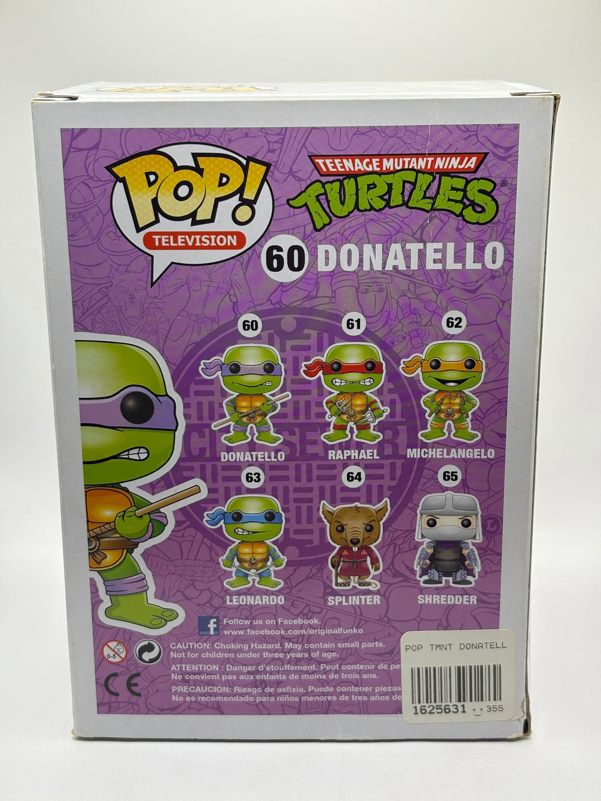 Funko POP! Television TMNT #60 Donatello Vinyl Figure FRENLY BRICKS - Open 7 Days