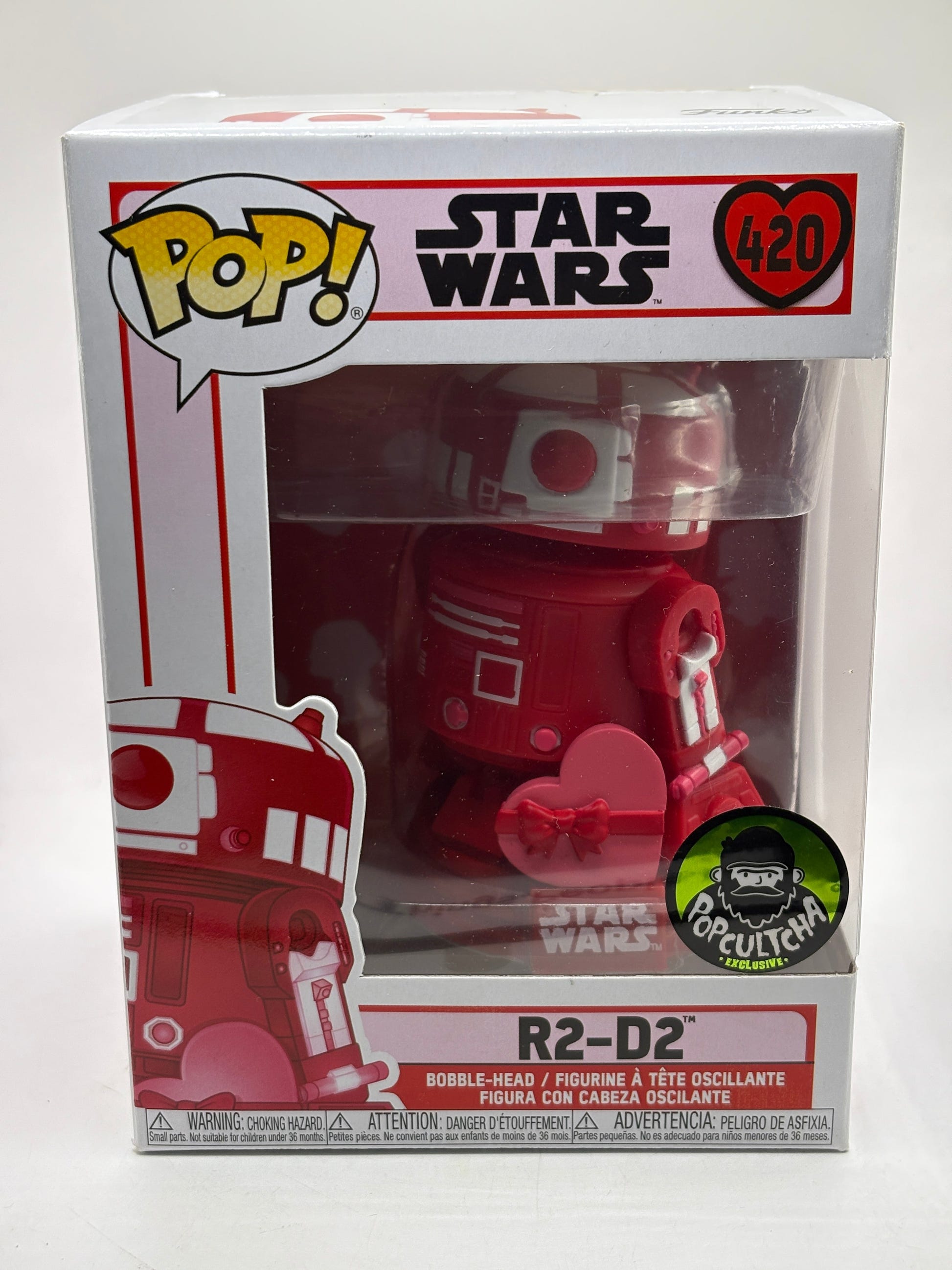 Funko POP! Star Wars Valentines #420 R2-D2 Popcultcha Exclusive Bobble-Head image 1