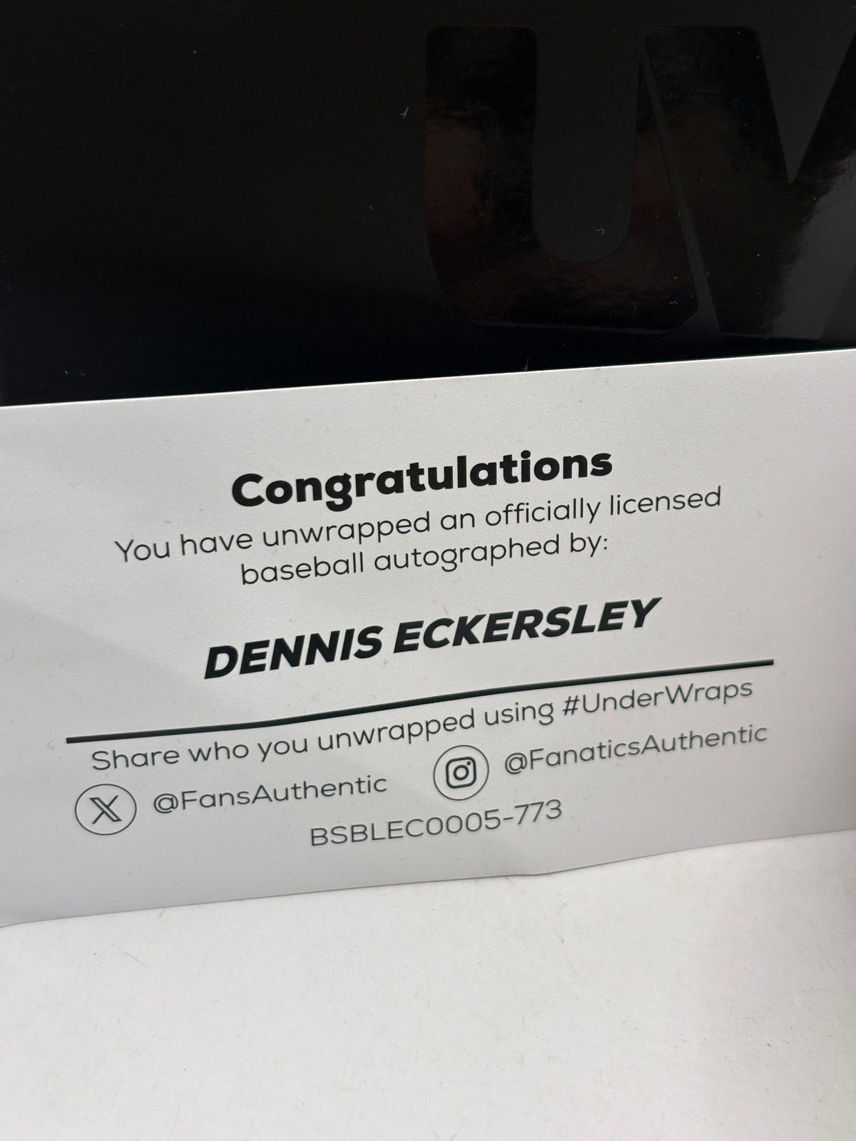 Dennis Eckersley 2025 Fanatics Under Wraps Auto Signed Baseball Vol 1 A’s Legend image 4