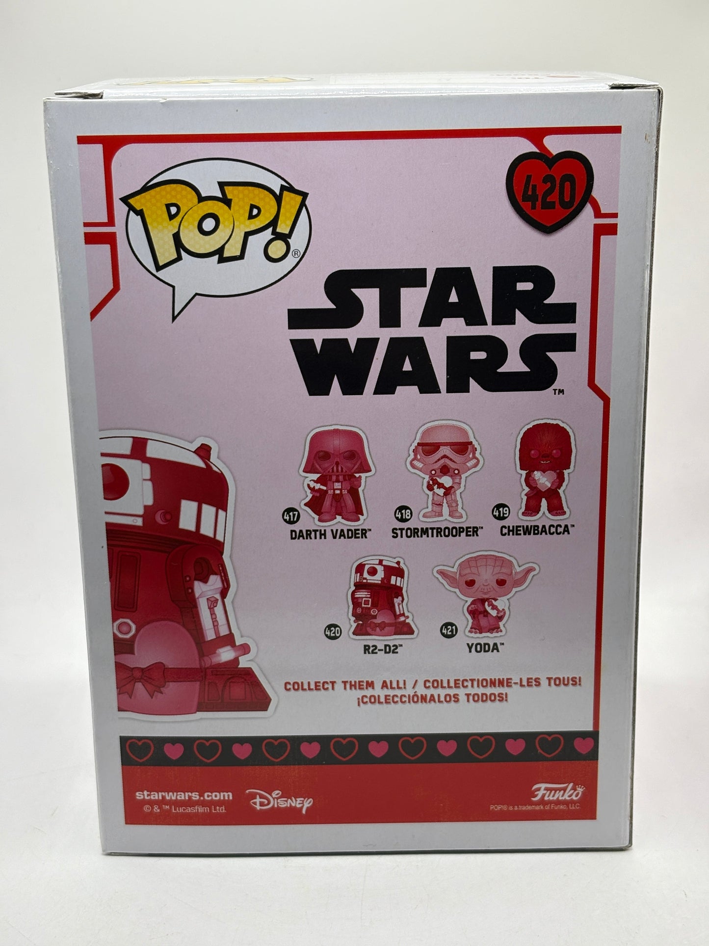 Funko POP! Star Wars Valentines #420 R2-D2 Popcultcha Exclusive Bobble-Head FRENLY BRICKS - Open 7 Days