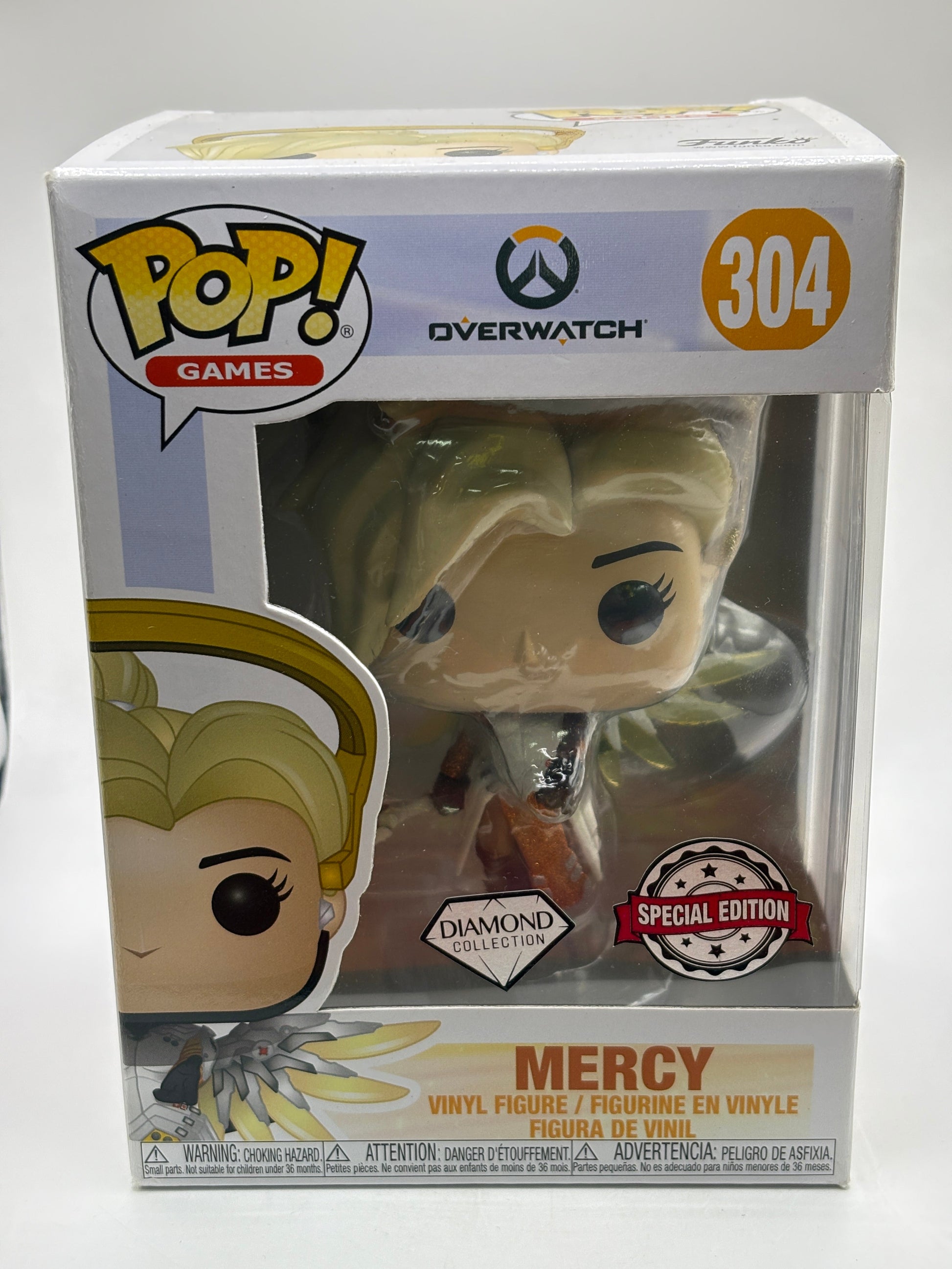 Funko POP! Games Overwatch #304 Mercy Diamond Special Edition FRENLY BRICKS - Open 7 Days