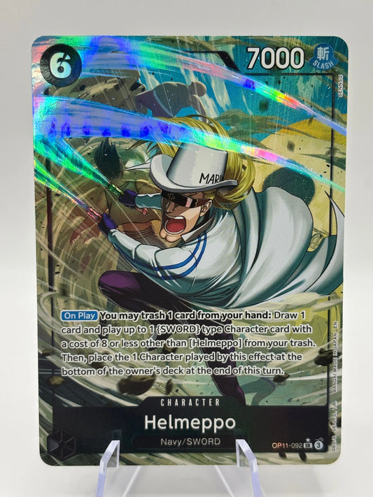 One Piece TCG - Helmeppo OP11-092 SR Alternate Art A Fist of Divine Speed NM FRENLY BRICKS - Open 7 Days