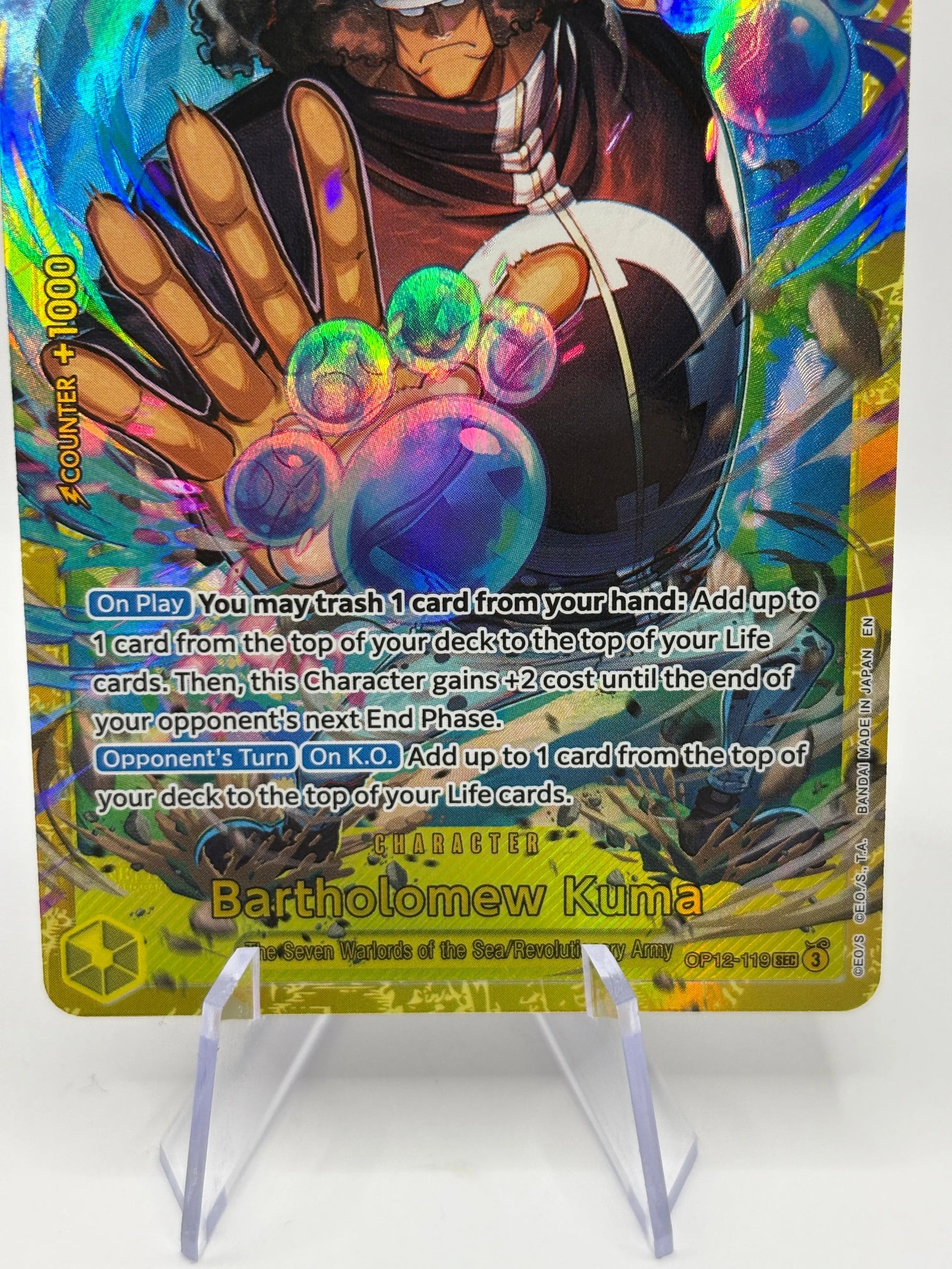 One Piece TCG - Bartholomew Kuma OP12-119 Secret Rare NM FRENLY BRICKS - Open 7 Days