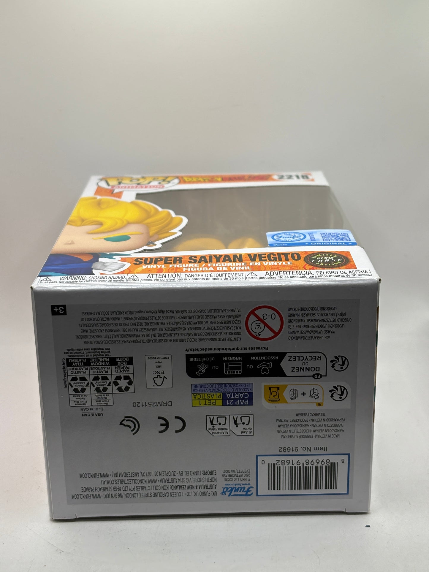 Funko POP! Animation Dragon Ball Z #2218 Super Saiyan Vegito Limited Glow Chase FRENLY BRICKS - Open 7 Days