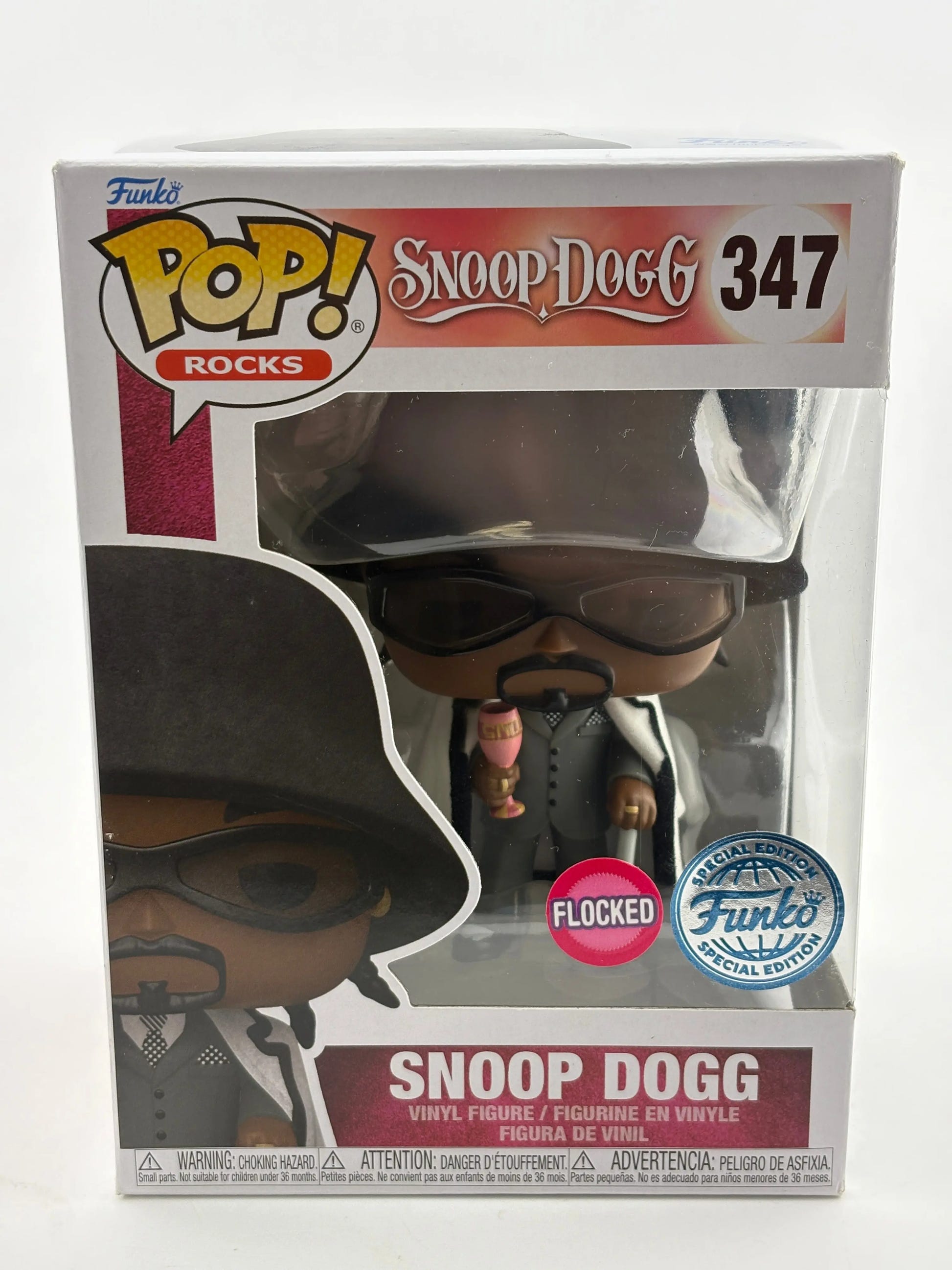 Funko POP! Rocks Snoop Dogg #347 Snoop Dogg Flocked Special Edition FRENLY BRICKS - Open 7 Days image 1