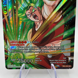 Dragon Ball Super Card Game - Relentless Super Saiyan Kale TB1-015 SR FRENLY BRICKS - Open 7 Days