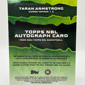 2024 Topps Chrome NBL Basketball - Taran Armstrong Auto #A-TA FRENLY BRICKS - Open 7 Days