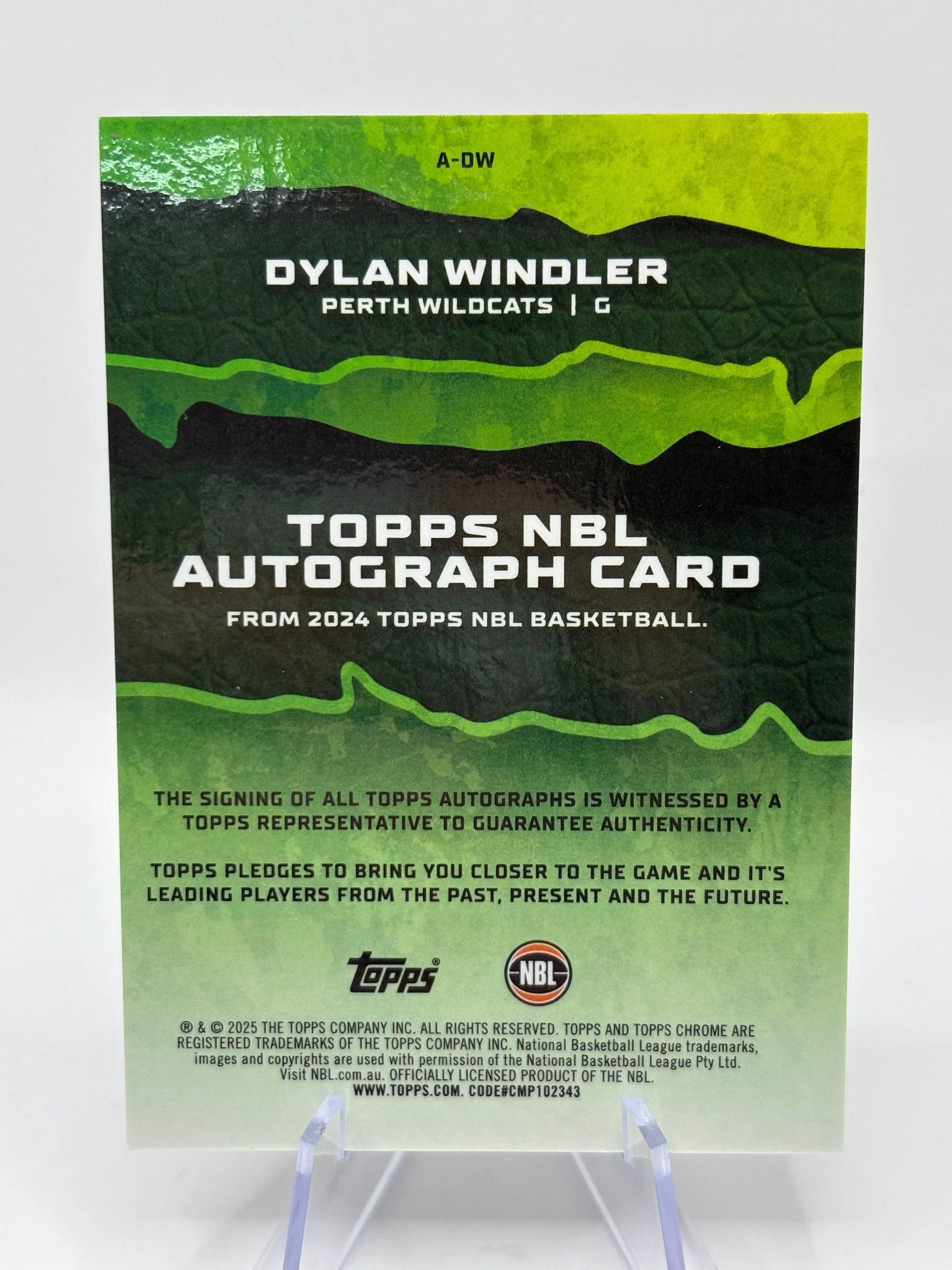 2024 Topps Chrome NBL Basketball - Dylan Windler Auto #A-DW FRENLY BRICKS - Open 7 Days