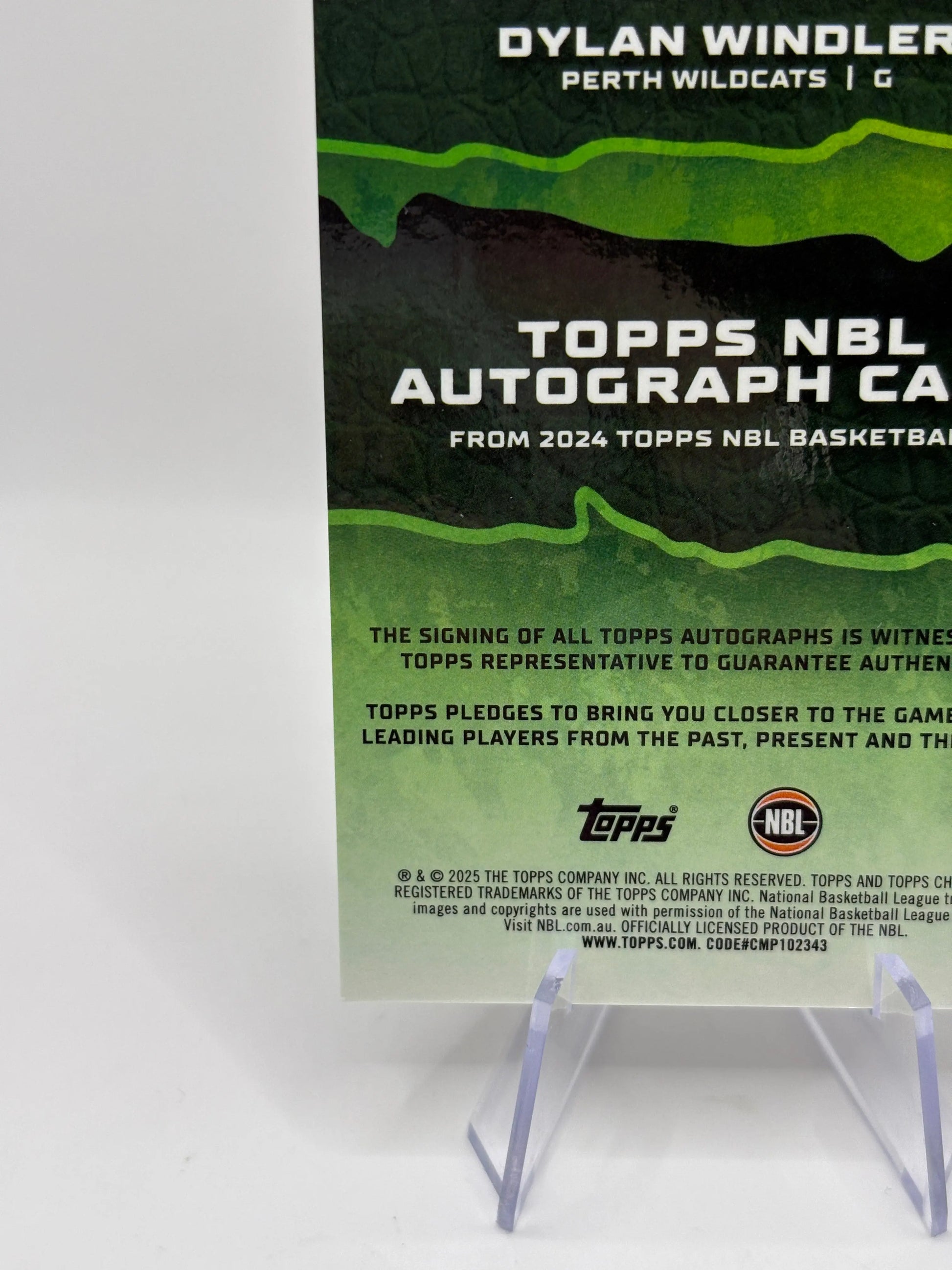 2024 Topps Chrome NBL Basketball - Dylan Windler Auto #A-DW FRENLY BRICKS - Open 7 Days