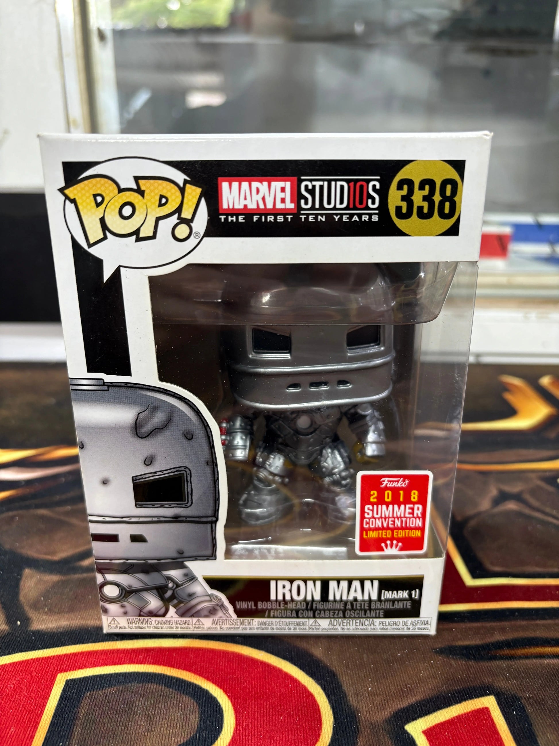 Funko POP! Marvel Studios Iron Man (Mark 1) #338 2018 Summer Convention FRENLY BRICKS - Open 7 Days