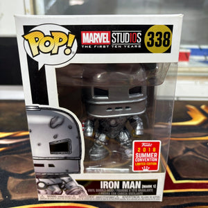 Funko POP! Marvel Studios Iron Man (Mark 1) #338 2018 Summer Convention FRENLY BRICKS - Open 7 Days
