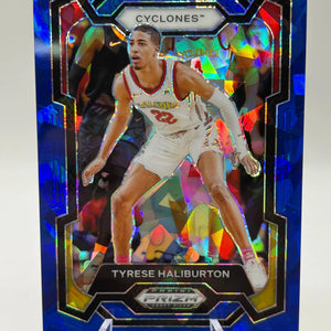 2024 Panini Prizm Draft Picks #65 Tyrese Haliburton Blue Ice Prizms #/99 FRENLY BRICKS - Open 7 Days