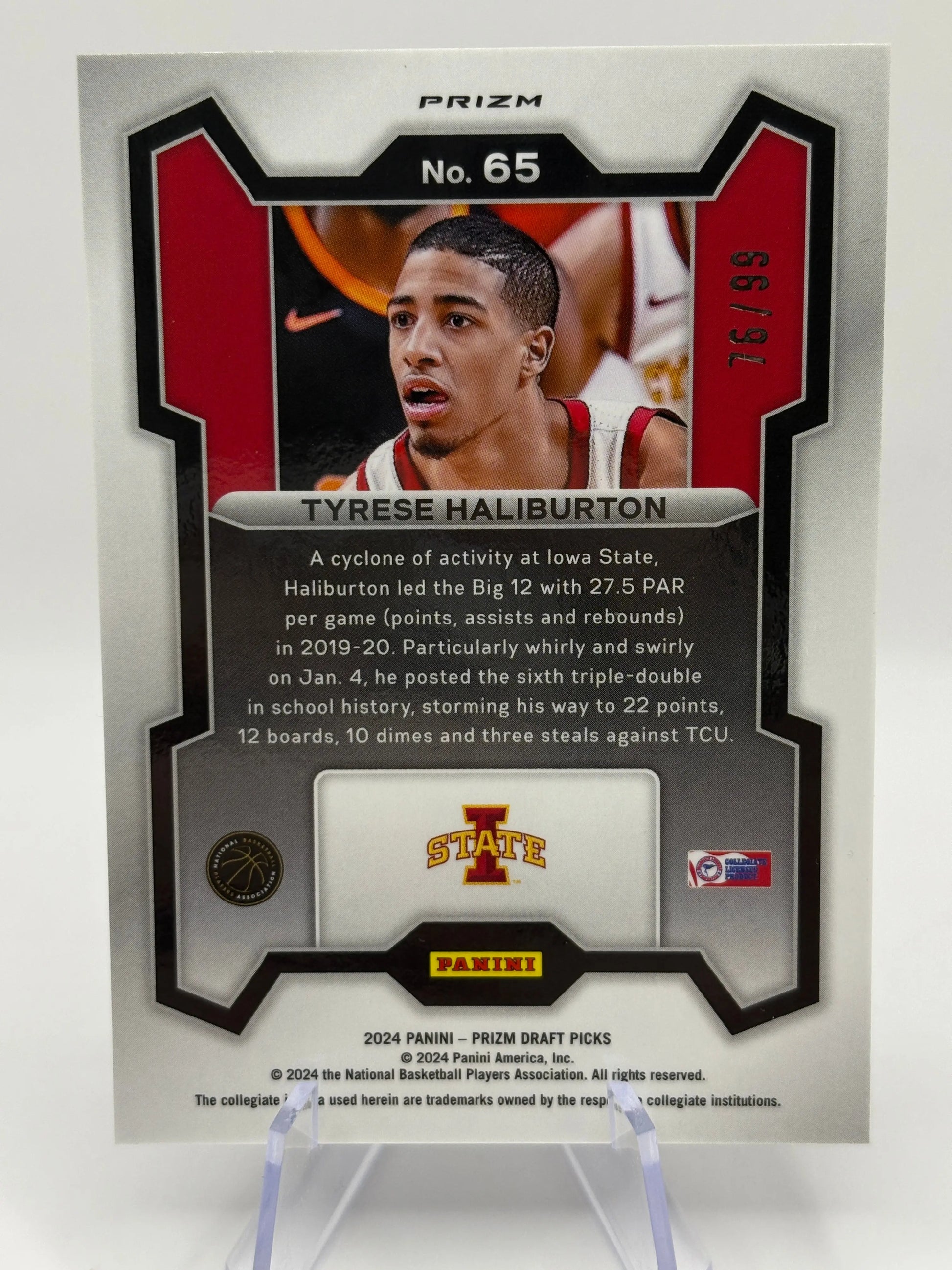2024 Panini Prizm Draft Picks #65 Tyrese Haliburton Blue Ice Prizms #/99 FRENLY BRICKS - Open 7 Days